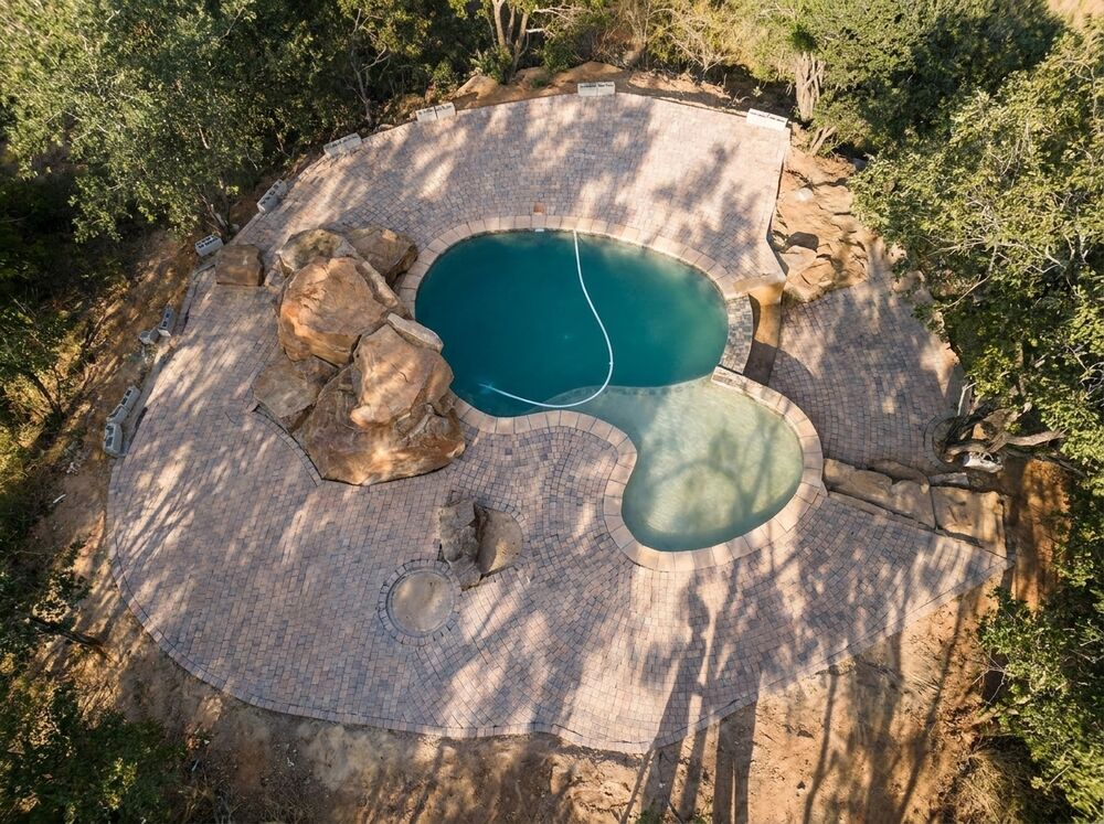 Pool Gecko — swimming pool project photograph 11 of 16 — aerial view