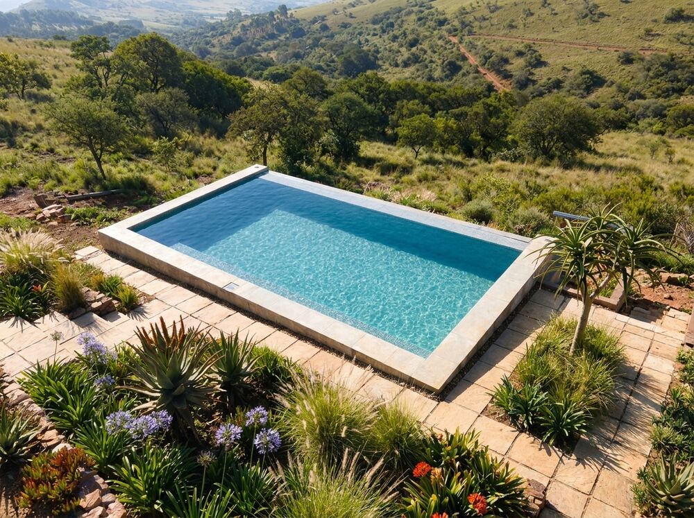 Pool Gecko — swimming pool project photograph 12 of 16 — aerial view